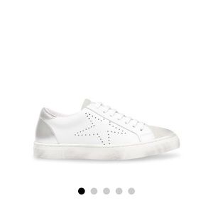 STEVE MADDEN Rezume White Leather Sneakers 7.5